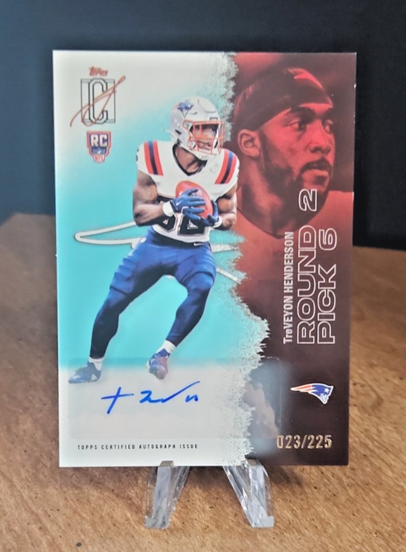 2025 Topps Signature Class Treveyon Henderson Aqua Rookie Autograph 23/225