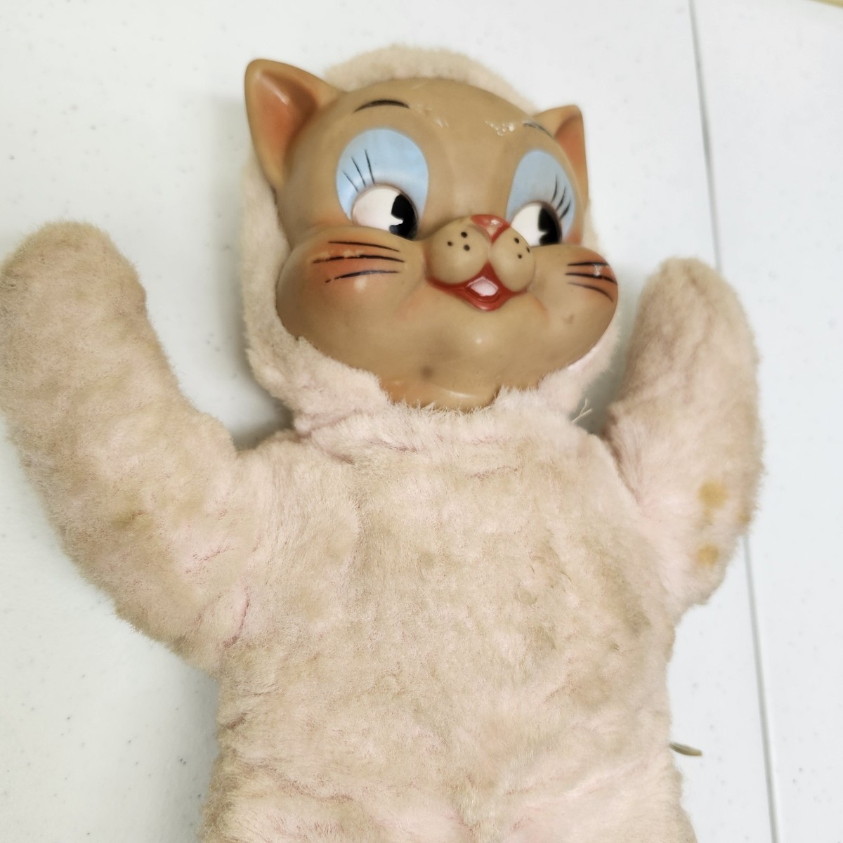 Vintage Knickerbocker Cat Plush Rubber Face Animals of Distinction