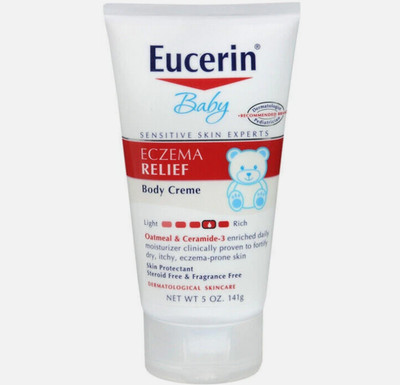 Eucerin Baby Eczema Relief Body Cream 5oz - 2 pack - NEW!