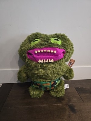 FUGGLER BIGG FUGG Plush XL 18  Green Monster Chuckles Teeth Jumbo Limited Ed.