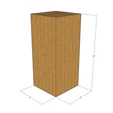 75 8x8x18 Kraft Brown Corrugated Shipping Boxes 32 ECT Single-Wall New