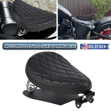 For Harley For Yamaha Universal Motorcycle Solo Seat 3" Spring W/ Base Saddle US