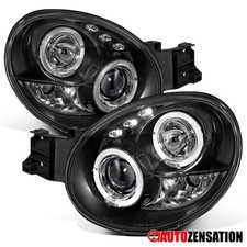 Fit 2002-2003 Subaru Impreza Wrx Black Led Halo Projector Headlights Leftright Fit 2002-2003 Subaru Impreza Wrx Black Led Halo Projector Headlights Leftright