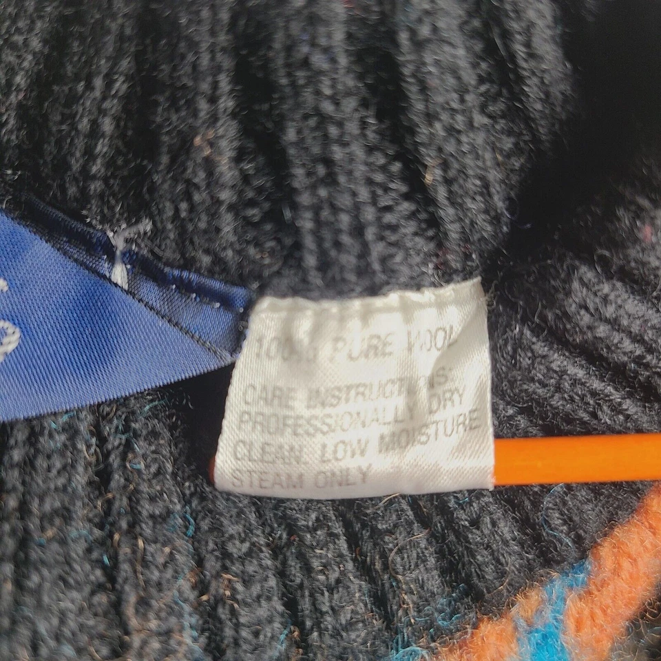 Suéter de Lana Columbia Vintage Años 90 Colorido Diseño Arco Iris Pesado Hombres Talla Mediana Foto 4 de 4