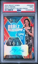 2024 Panini Select Wnba #DSSMM Maya Moore Draft Select Sig-Red Prizm PSA 9 Mint