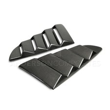 Anderson Carbon Fibre Rear Louvers - Vented Style - fits Ford Mustang 15-22