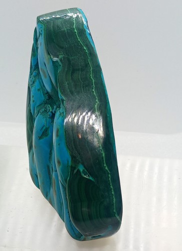 Piedra pulida muestra cristal de crisocola natural y malaquita de alta calidad - Imagen 7 de 10