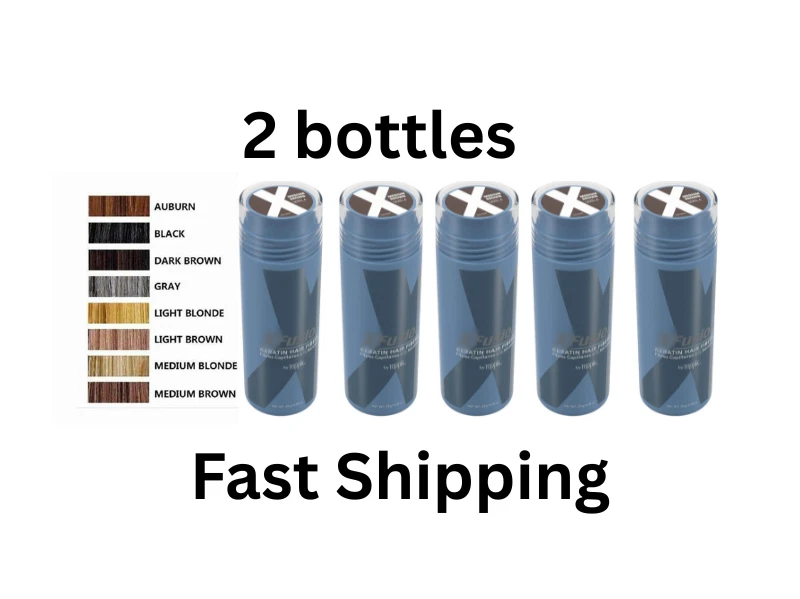 XFusion Keratin Black Dark Brown Medium Brown Hair Fiber Fiber 28g Fast Ship - Image 2 of 4