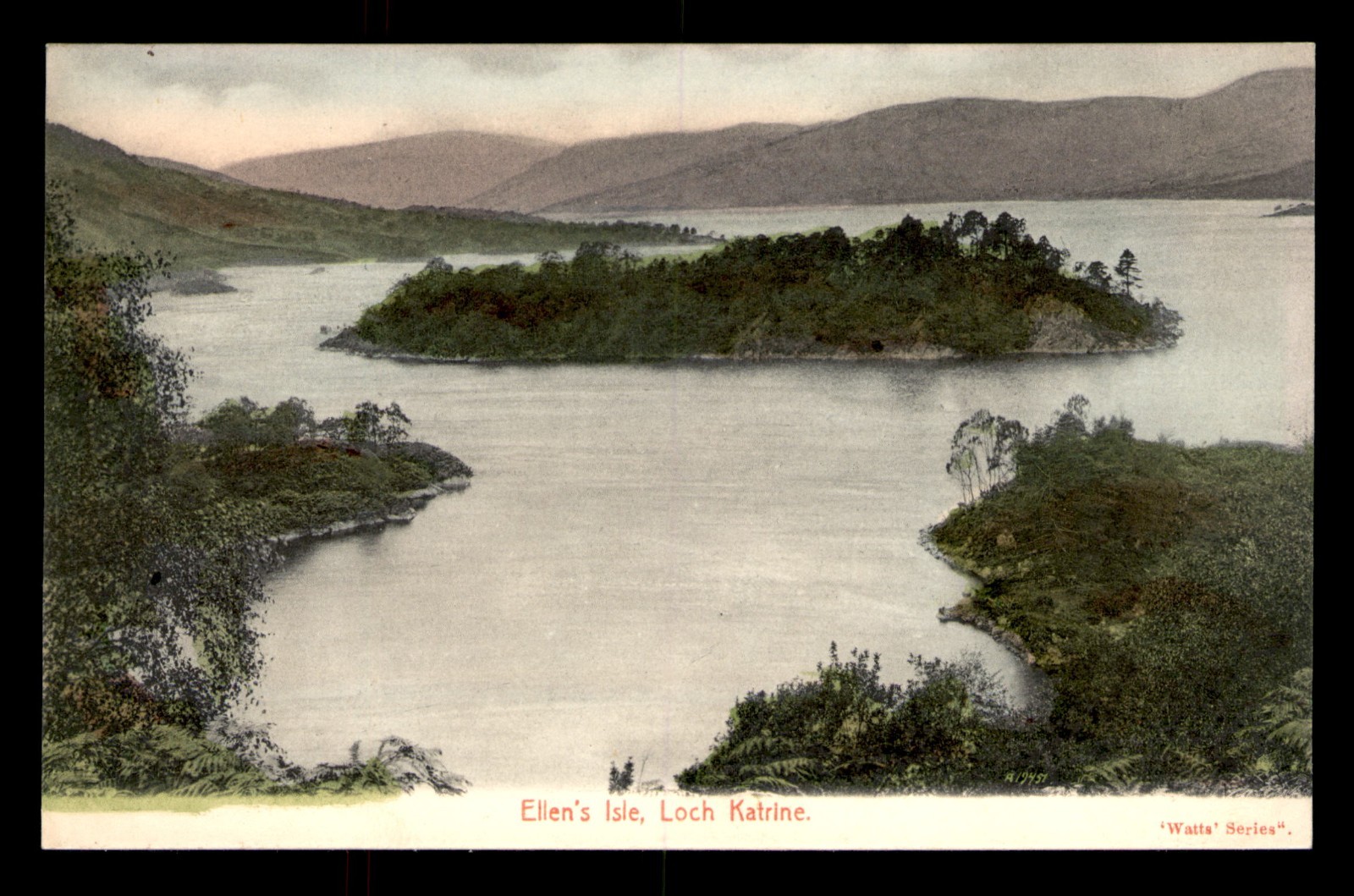 Ellens Isle Loch Katrine Watts Series Scotland UNP Postcard