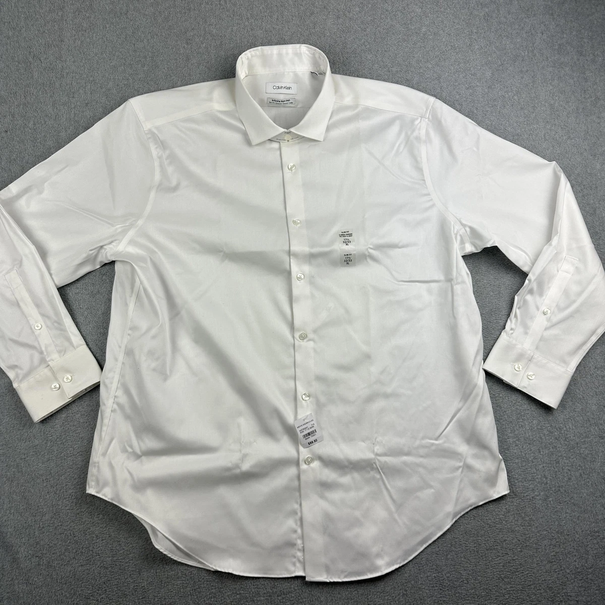 Calvin Klein White Slim Dress Shirts for Men for sale | eBay
