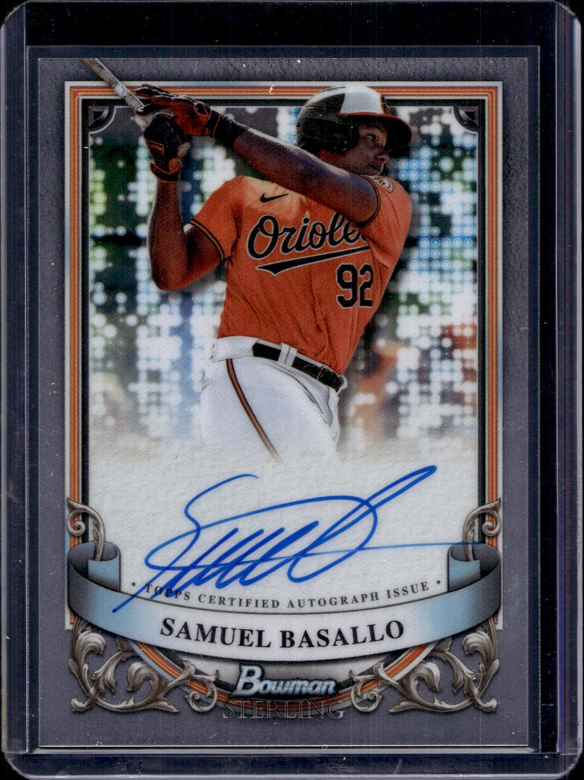 2024 Bowman Sterling Samuel Basallo Prospect Auto Baltimore Orioles PA-SB