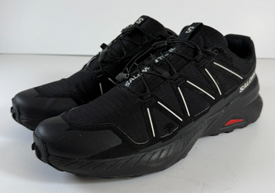 Salomon Speedcross Peak Men's 12 Black Trail Running Hiking Shoes 475145