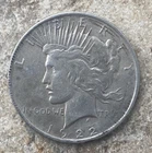 1922-P Peace Silver Dollar 90% Silver Business Strike Good Condition