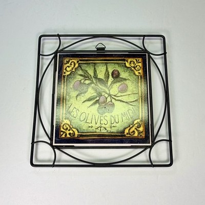 Certified International Garden of Olives Decorative Tile Metal by Susan Winget