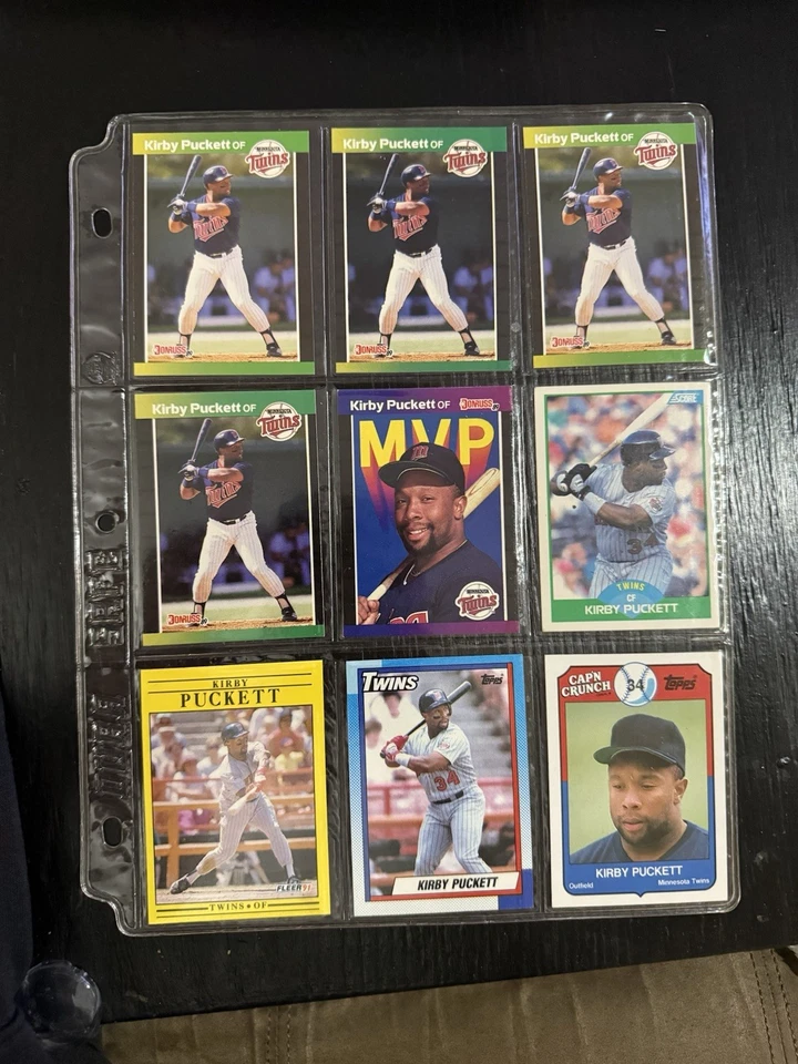 Лот из 63 карт Kirby Puckett Twins Topps Fleer Donruss Upper Deck HOF All-Star MVP - Изображение 3 из 4