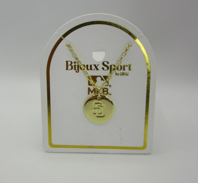 San Diego Padres MLB Baseball Bijoux Sport by Luv AJ Gold Pendant Necklace NWT