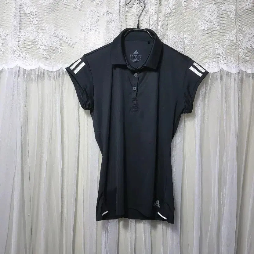 Adidas Women's Polo T-Shirt - Black, Size M