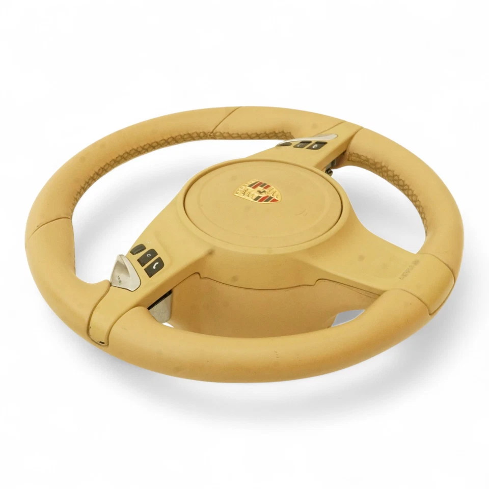 11-14 Porsche Cayenne 92A Steering Wheel Leather Multifunction Switch Leather - Image 3 of 4