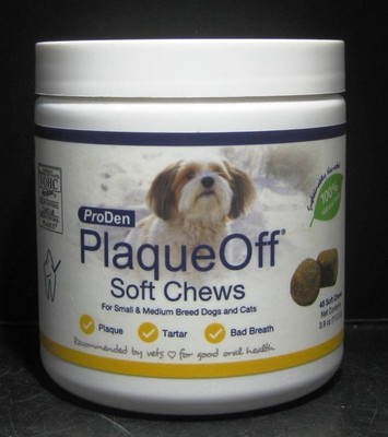 ProDen PlaqueOff For Small and Medium Dogs 45 Soft Chews 3.9 Oz  Best By 2028+