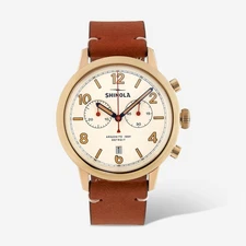 Shinola Detroit Men's The Traveler S0120245784 2 Eye Chronograph Watch $895