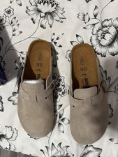 Birkenstock Boston Men's Clog Shoes, Suede Leather, Size 10-10.5 EU 43