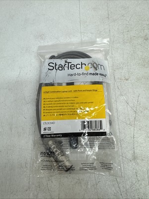 StarTech.com LTLOCK4D Laptop Cable Lock - With Swivel Hinge - 2m / 6.5' Steel