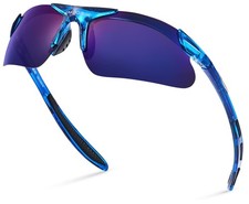 Xagger Kids Youth Polarized Sports Age 8-14, Royal Blue Mirror