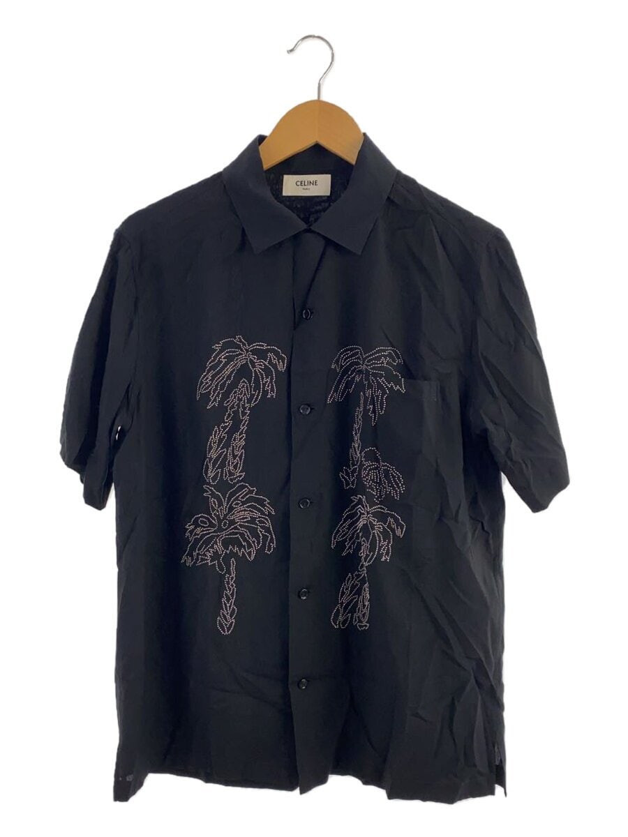 CELINE 23SS Palm Tree Embroidery Hawaiian Shirt Short Sleeve CELINE 23SS Palm Tree Embroidery Hawaiian Shirt Short Sleeve