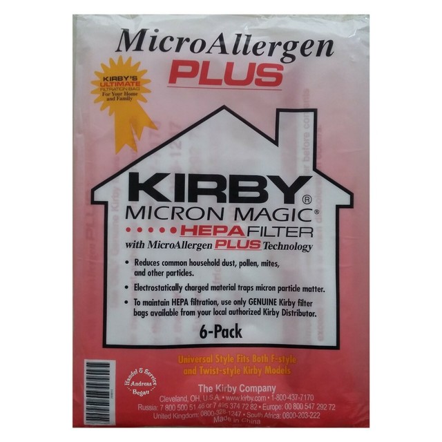 6x Orig. Kirby Micron Magic Hepa Plus Sacchetto aspirapolvere F-style Twist  | Acquisti Online su eBay