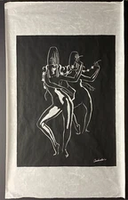 James Omohundro Serigraph Silkscreen Print On Rice Paper Tribal Dancer