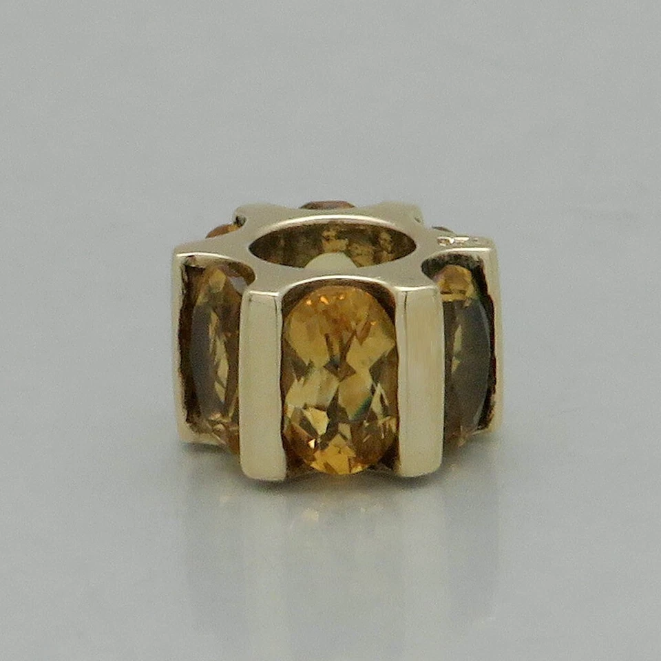 Anhänger Läufer mit Citrin Besatz in 375/9K Gelbgold - Bild 4 von 4