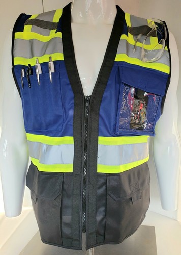 HIGH VISIBILITY BLACK SERIES Safety Vest Solid Front Mesh Back - Picture 36 of 62