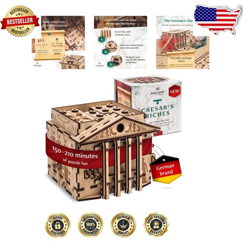 Intriguing Hidden Compartment Puzzle Box - Escape Room Experience for All