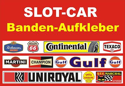 Slotcar LEITPLANKEN-Bande 4 Cm Hoch X 200 Cm Lang Für Carrera DIGITAL – Sponsoren-Aufkleber, Made In Germany
