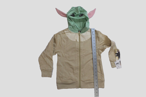 Star Wars Youth Boys Yoda Hoodie See Through Mask With Ears NWT XS - Picture 11 of 12