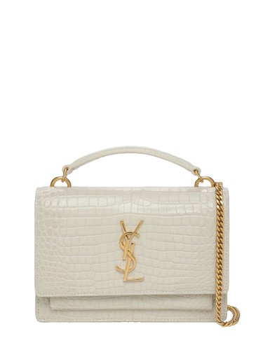 Yves Saint Laurent Vintage Lizard Leather Shoulder Bag Green Used