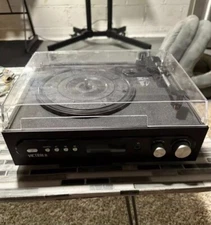 Victrola Brighton Dual Bluetooth Turntable Record Player - Black (VTA-65-MAH)