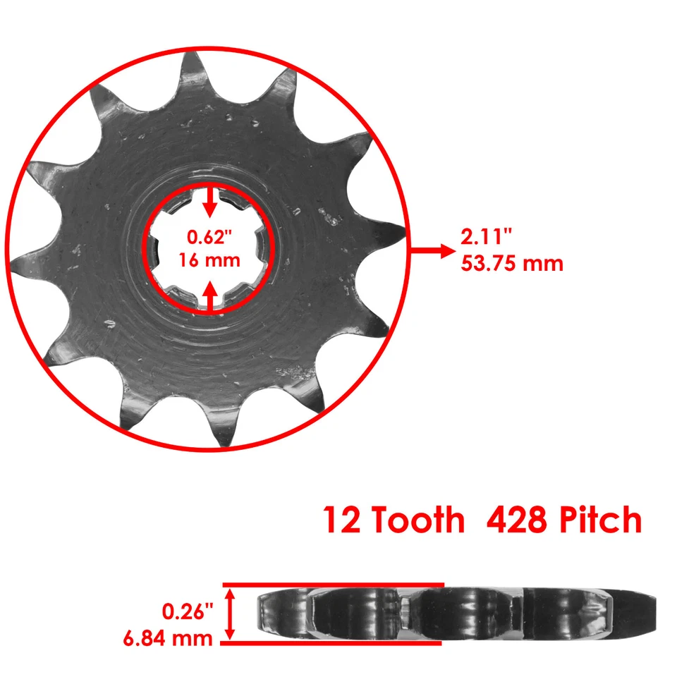 Kit de cadena de transmisión y piñones para Suzuki DS80 DS 80 1980 1981 1982 1983 1984-2003 Foto 3 de 4