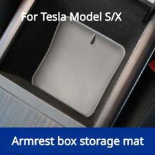 Suitable for Tesla Model S/X armrest silicone pad waterproof storage box pad