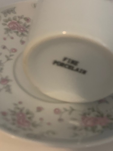 VINTAGE CUP/SAUCER FINE PORCELAIN PINK FLOWER ESPRESSO 6 SETS /CHILDS DISH SET - Picture 13 of 14