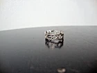 VINTAGE 1980s BRUTALIST CROWN RING STERLING SILVER STAMPED 925 SZ 6.75