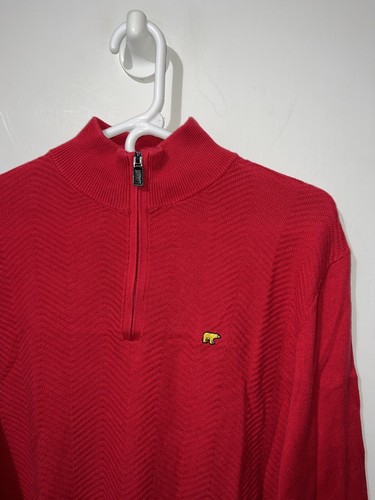 NWOT Mens Jack Nicklaus Golden Bear 1/4 Zip Pullover Sweater Red Size Small - Picture 3 of 8