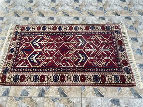 Vintage Türkischer Wollteppich - 3,4x5,8 | Handgeknüpft 80er Jahre Oushak Anatolian Tribal - Bild 17 von 17