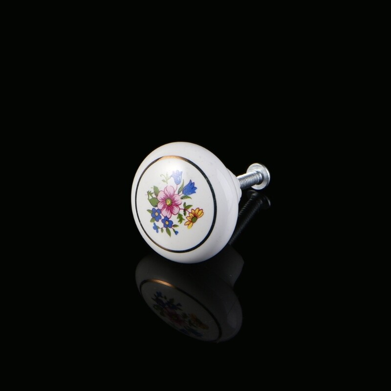 Ceramic Kitchen Door Knobs Drawer Cupboard Locker Pull Handle
