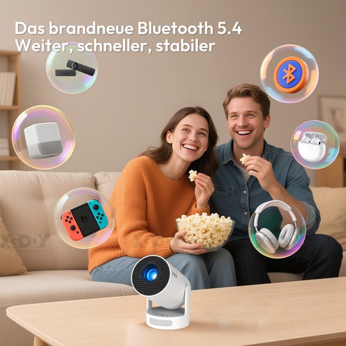 4K UHD Mini Smart Beamer 5G WiFi Heimkino Projektor LED Bluetooth Android XGODY - Bild 7 von 11