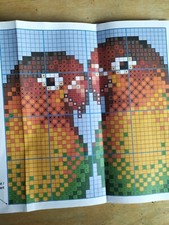 WONDERART LOVEBIRDS LATCH HOOK PATTERN ONLY