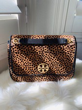 NWT AUTH Tory Burch Willa Leopard Small Shoulder Bag 628