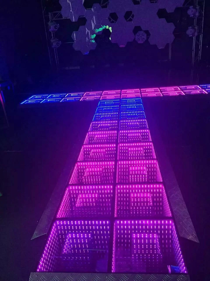 Sets LED DJ 3D Abyss Magic Wedding Stage Dance Floor Stage Effect Show Light - Image 3 of 4