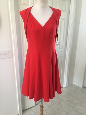 slim fit dress slacks Antonio Berardi Red Back Zipper Dress- Size 42 – The Saved Collection