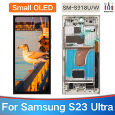 Small OLED For Samsung Galaxy S23 Ultra S918U/W Touch Screen Silver Replacement